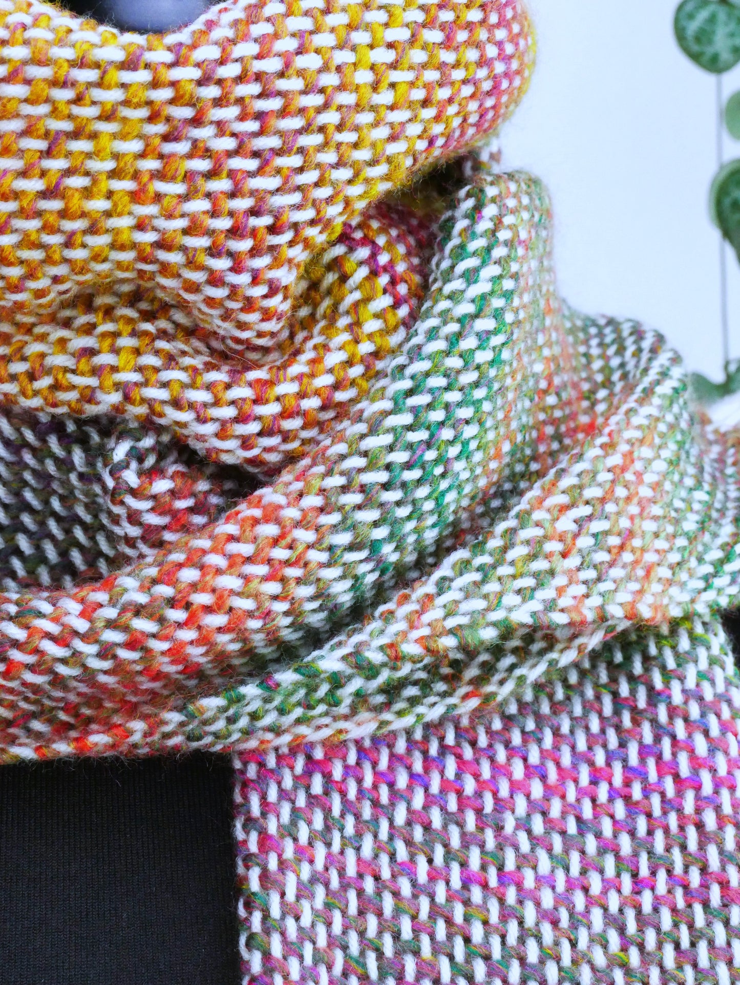 Large Handwoven Scarf - Sweet Sunrise