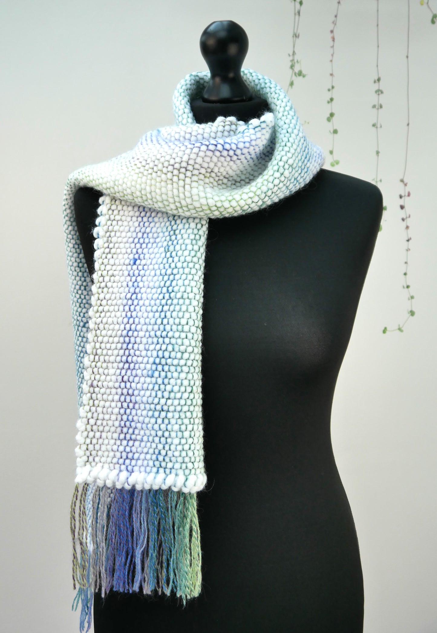 Large Handwoven Scarf - Snow Fawn