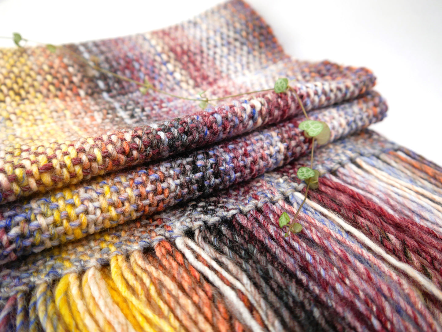 Large Handwoven Scarf - Rustic Memories