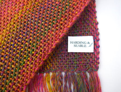 Large Handwoven Scarf - Autumnal Glow