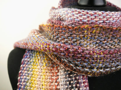 Large Handwoven Scarf - Rustic Memories