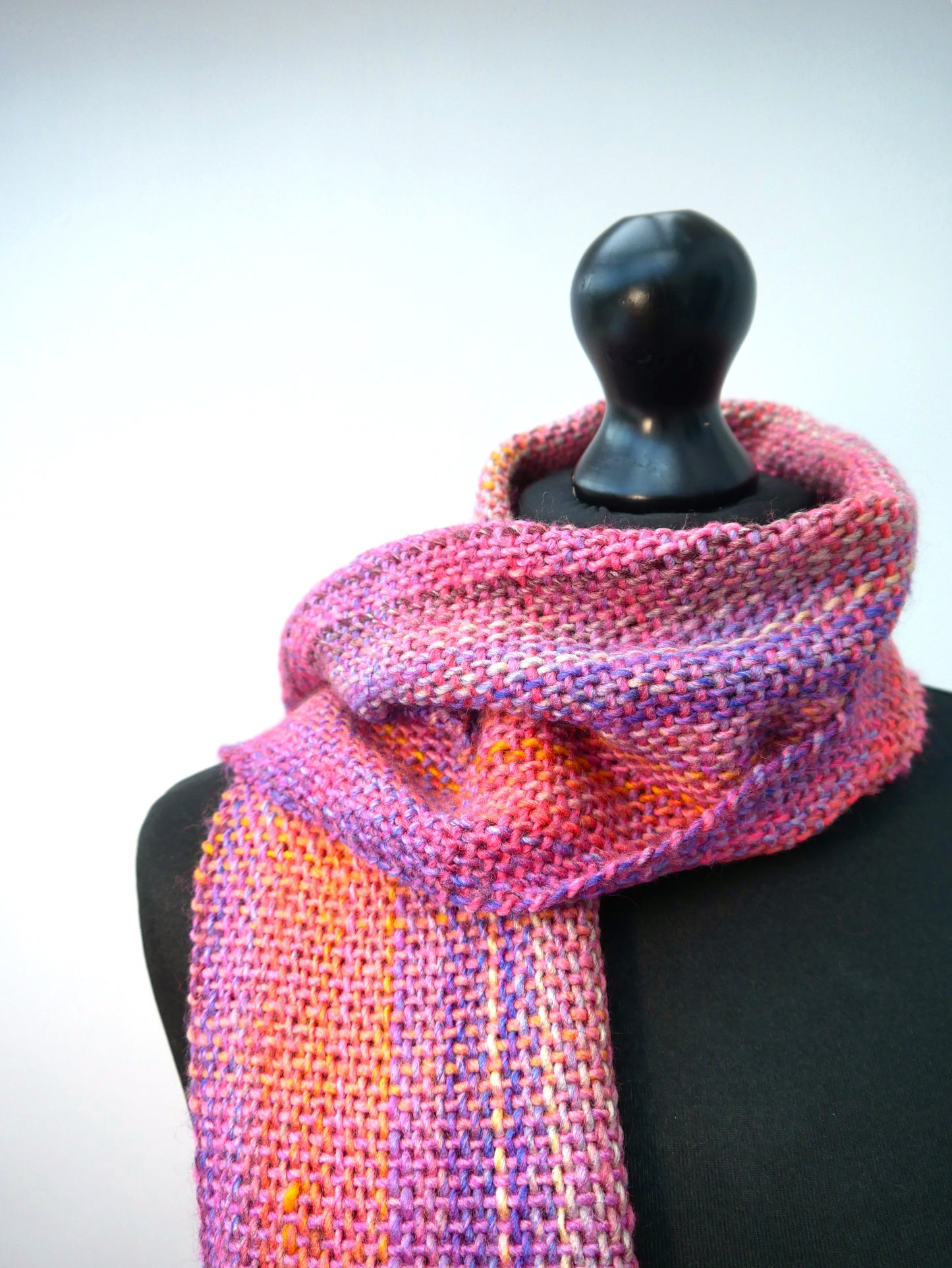 Large Handwoven Scarf - Spring Glow