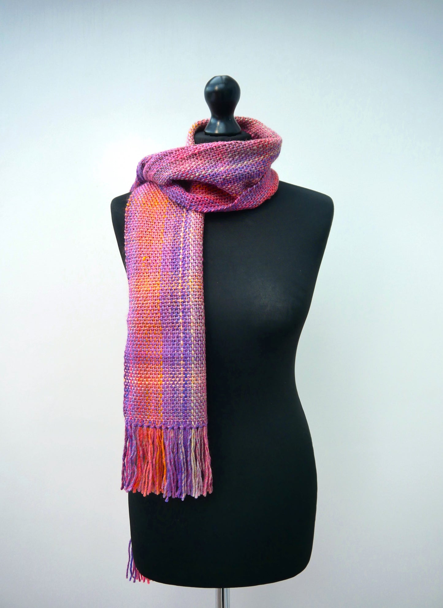 Large Handwoven Scarf - Spring Glow