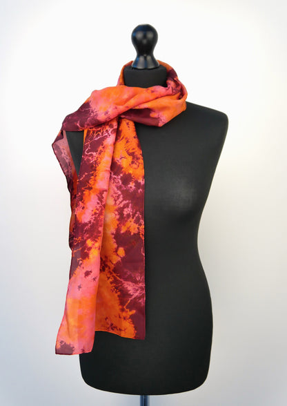 Eco-printed Silk Scarf - Indian Summer