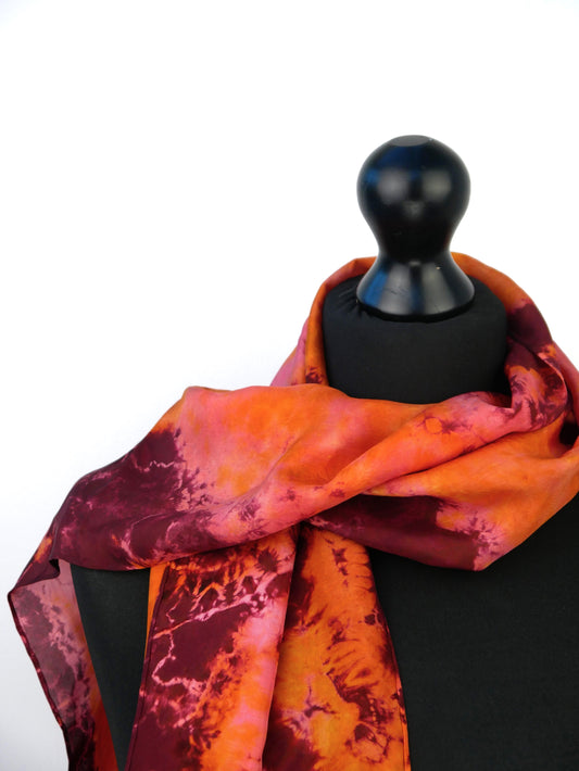 Eco-printed Silk Scarf - Indian Summer