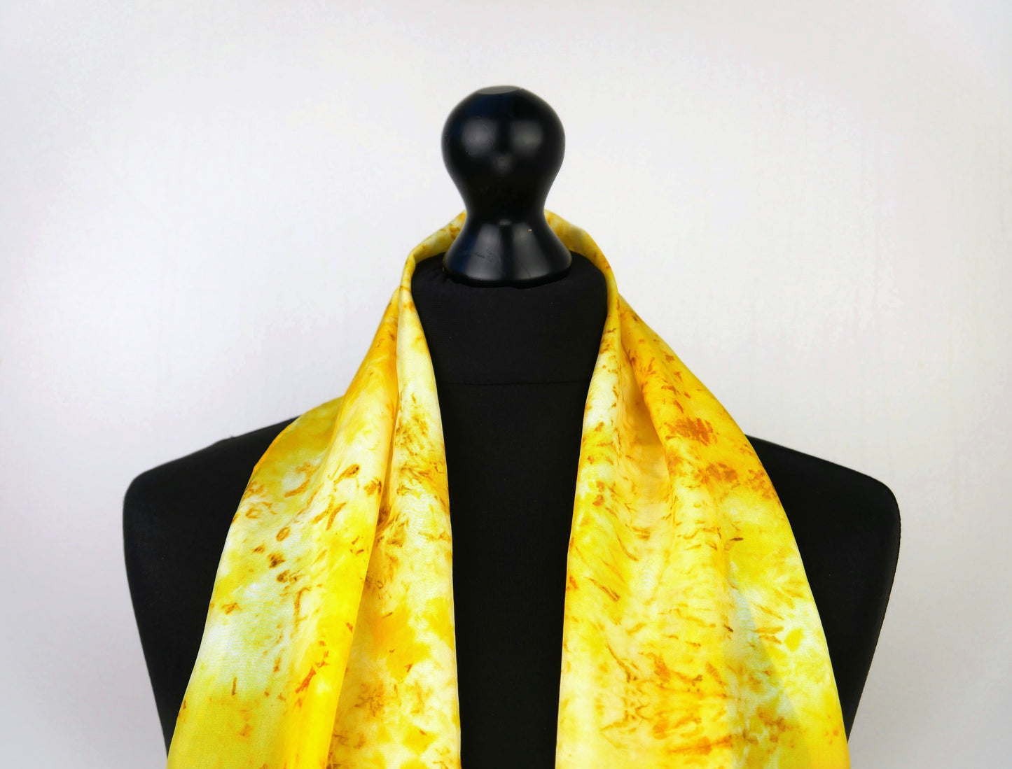 Eco-printed Silk Scarf - Yellow Symphony