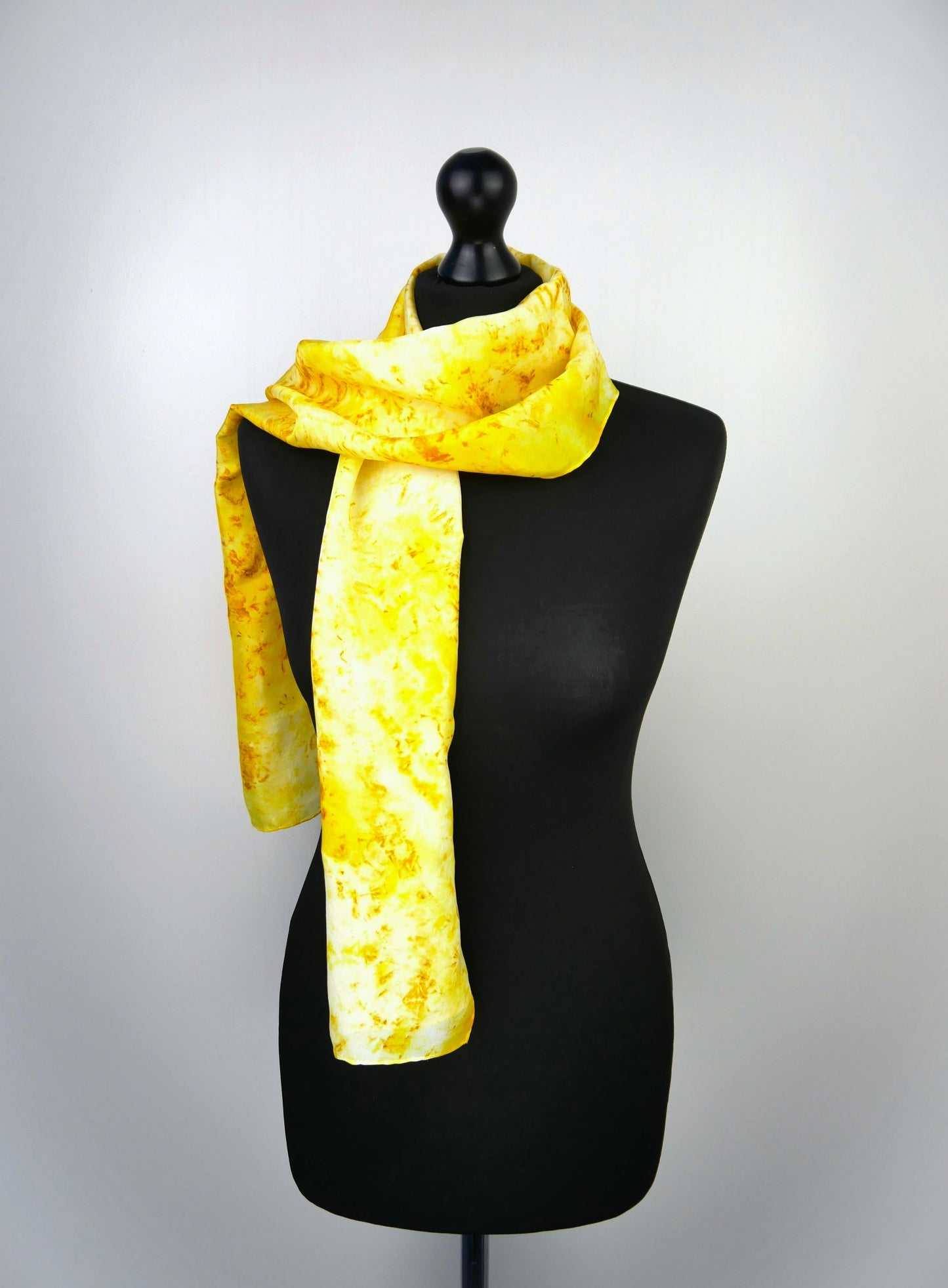 Eco-printed Silk Scarf - Yellow Symphony