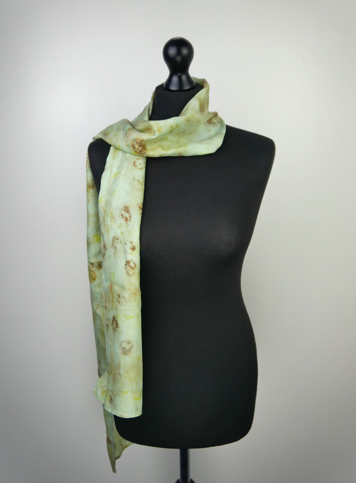 Eco-printed Silk Scarf - Forest Waters