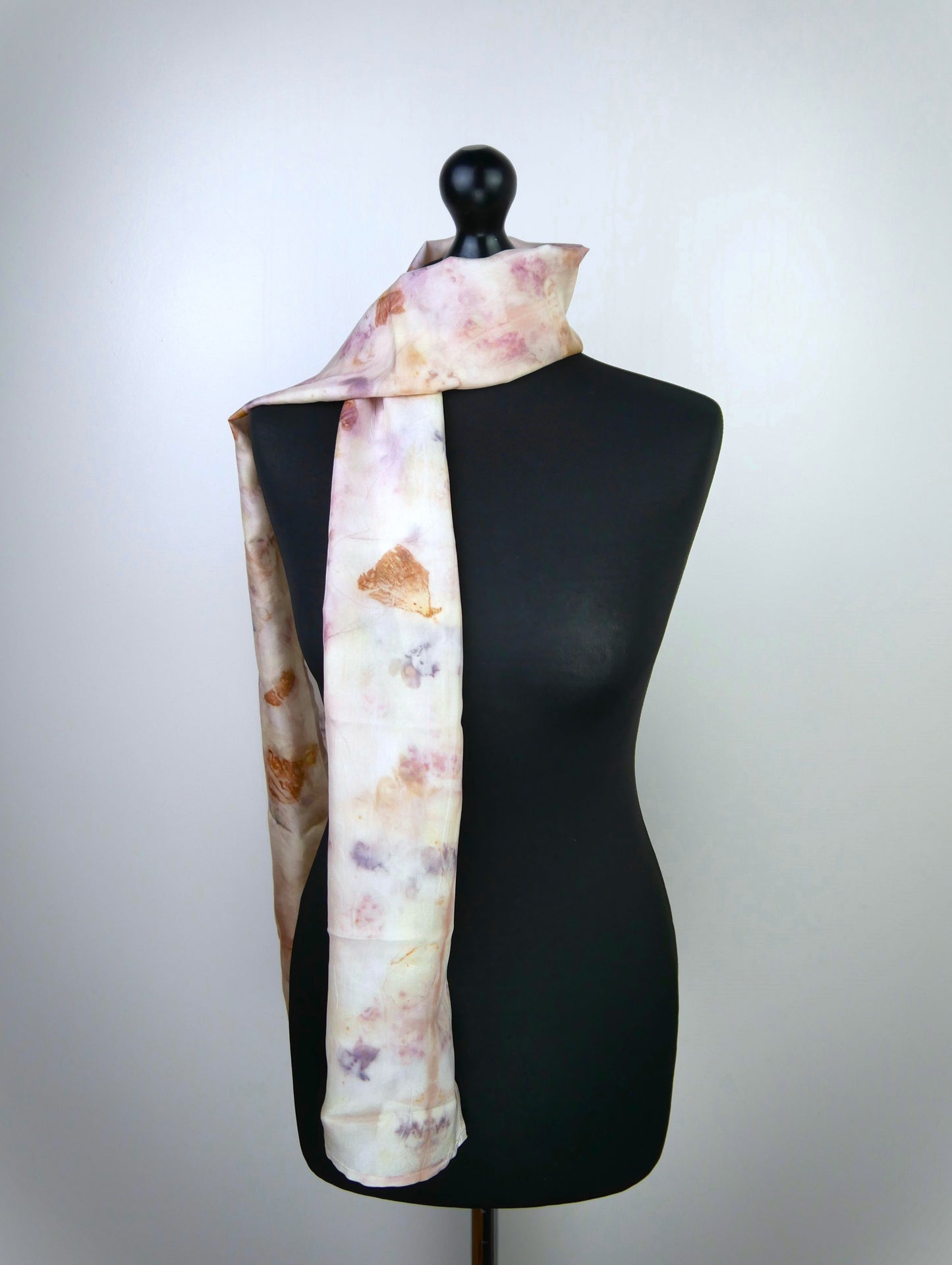 Eco-printed Silk Scarf - Misty Meadows