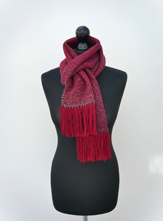 Large Handwoven Scarf - Festive Warmth