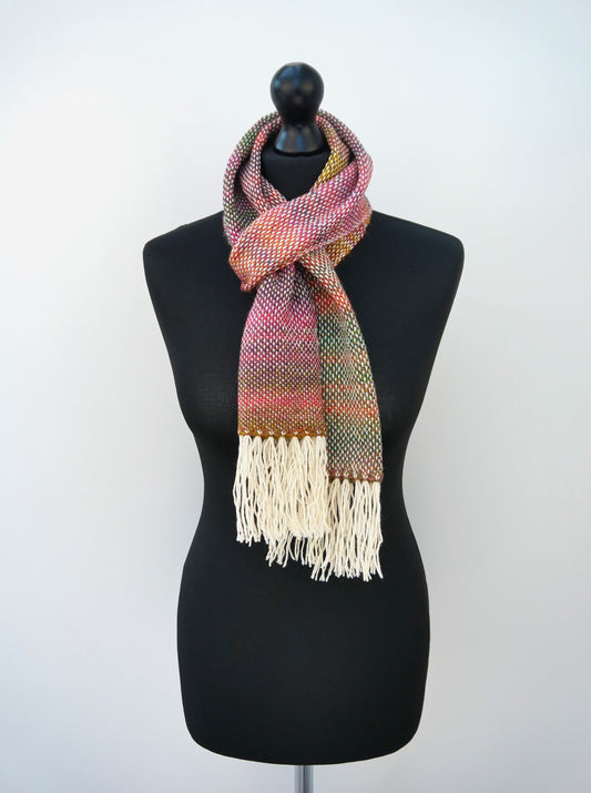 Large Handwoven Scarf - Sweet Sunrise