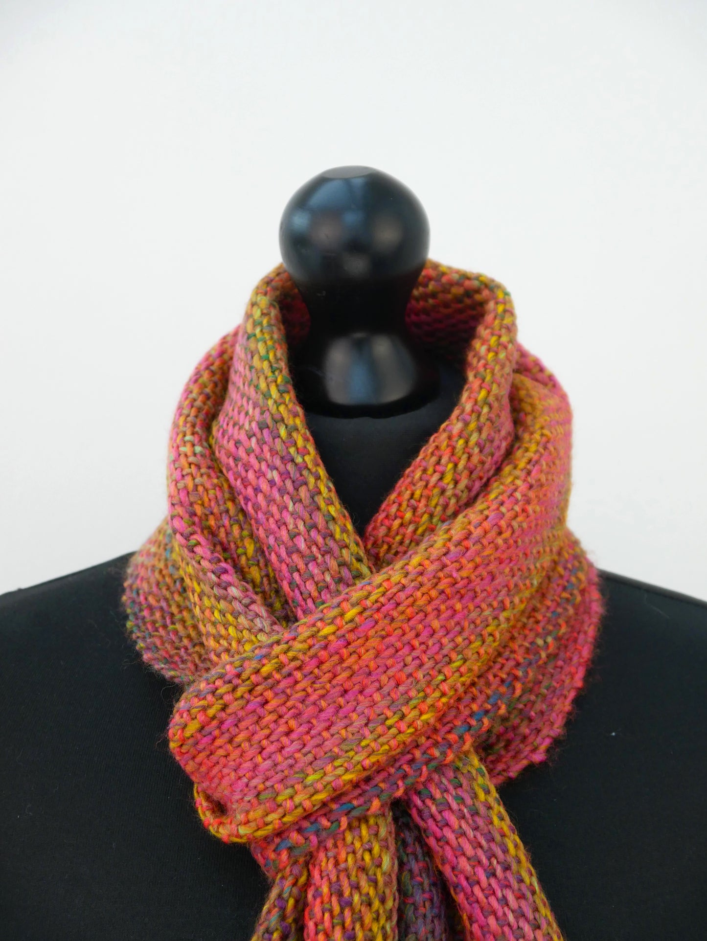 Large Handwoven Scarf - Autumnal Glow