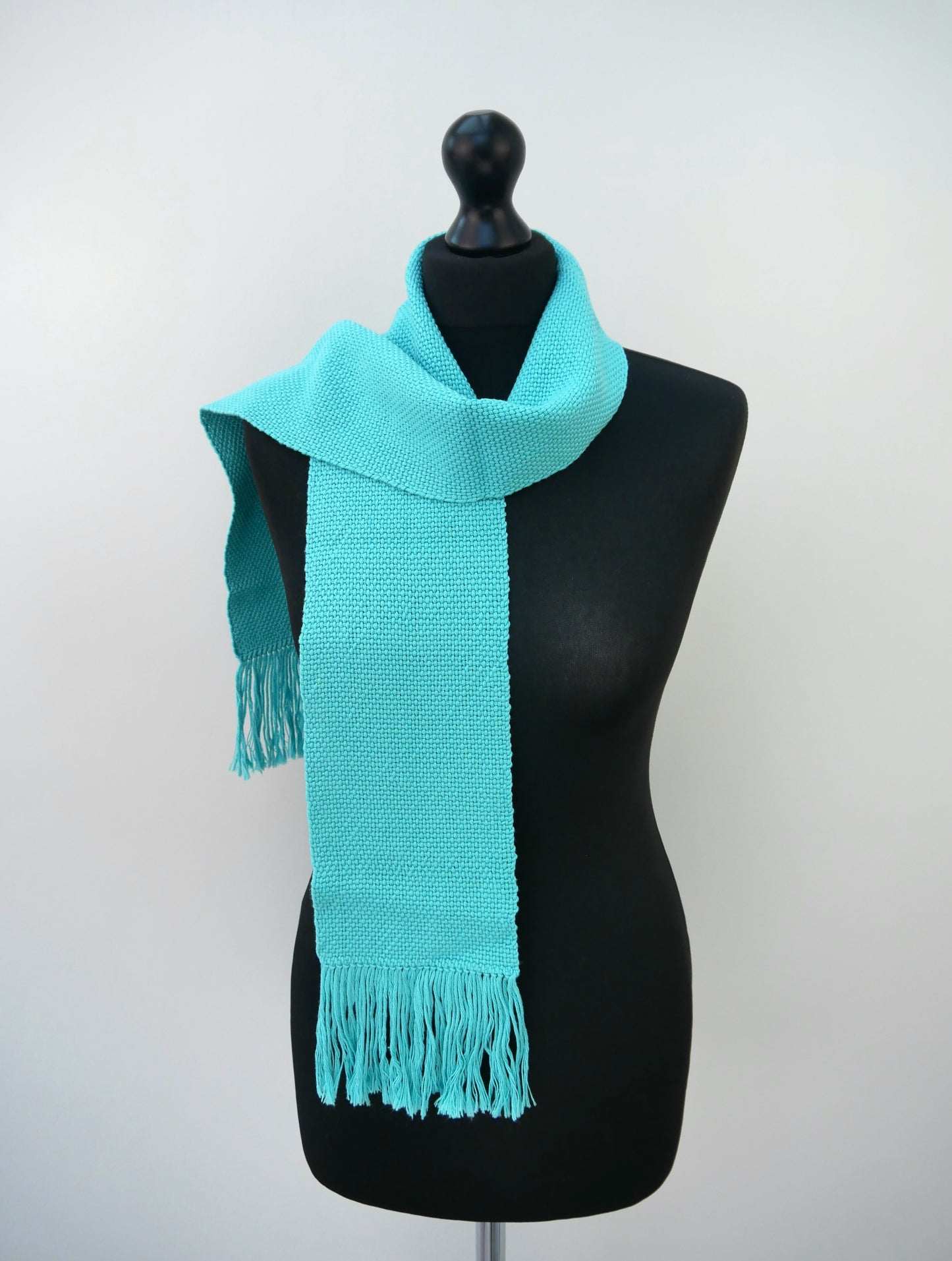 Small Handwoven Scarf - Cool Waters