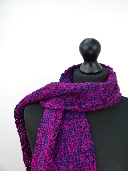 Small Handwoven Scarf - Purple Haze