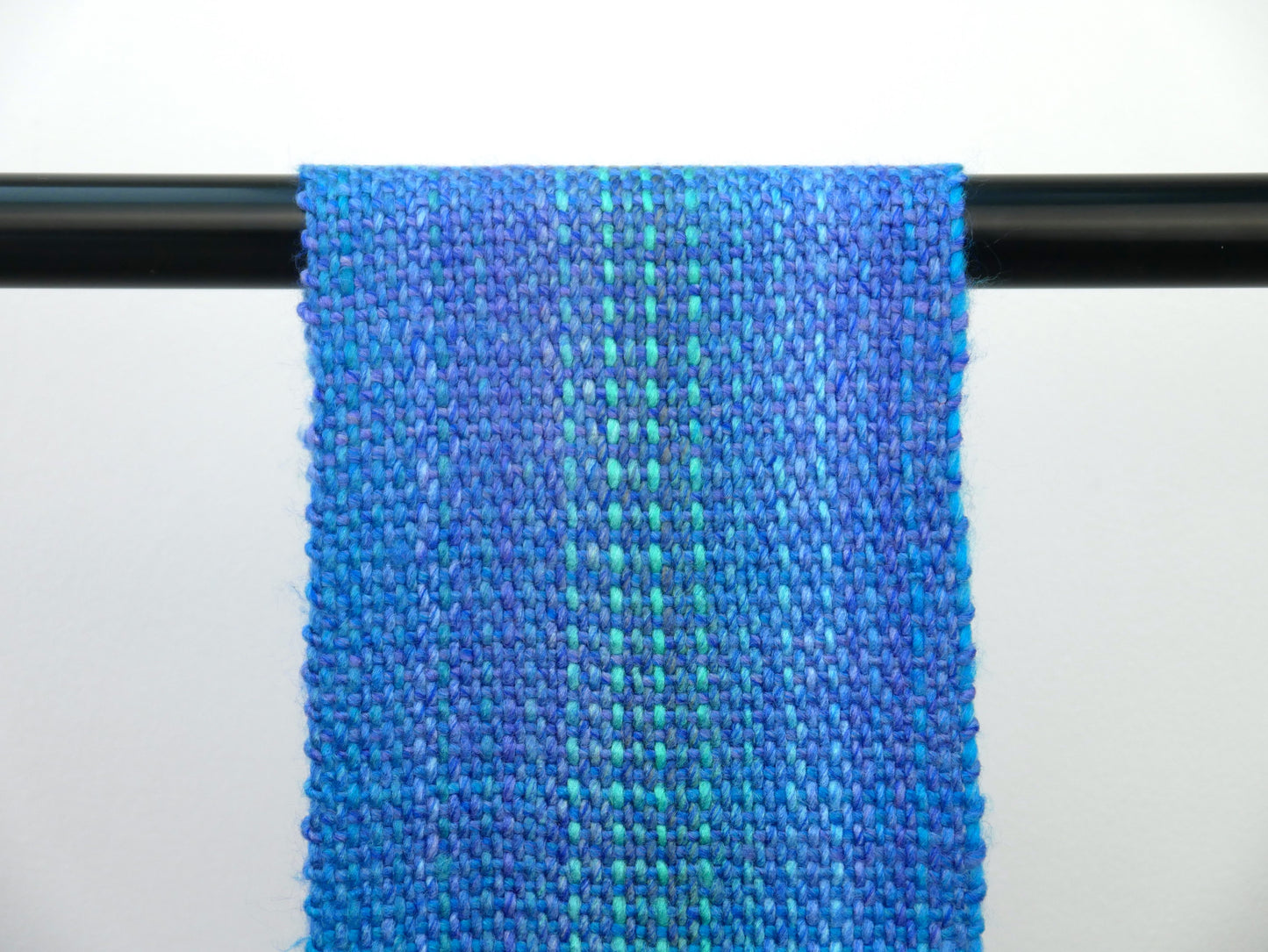 Small Handwoven Scarf - Aqua Moonlight